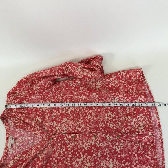 Knox Rose Floral Button Down Blouse Women's Small Woven Cotton Blend Spring Boho - Picture 8 of 11